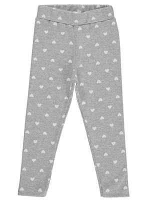Civil Girls Kalp Baskılı 2-5 Yaş Tayt - Gri