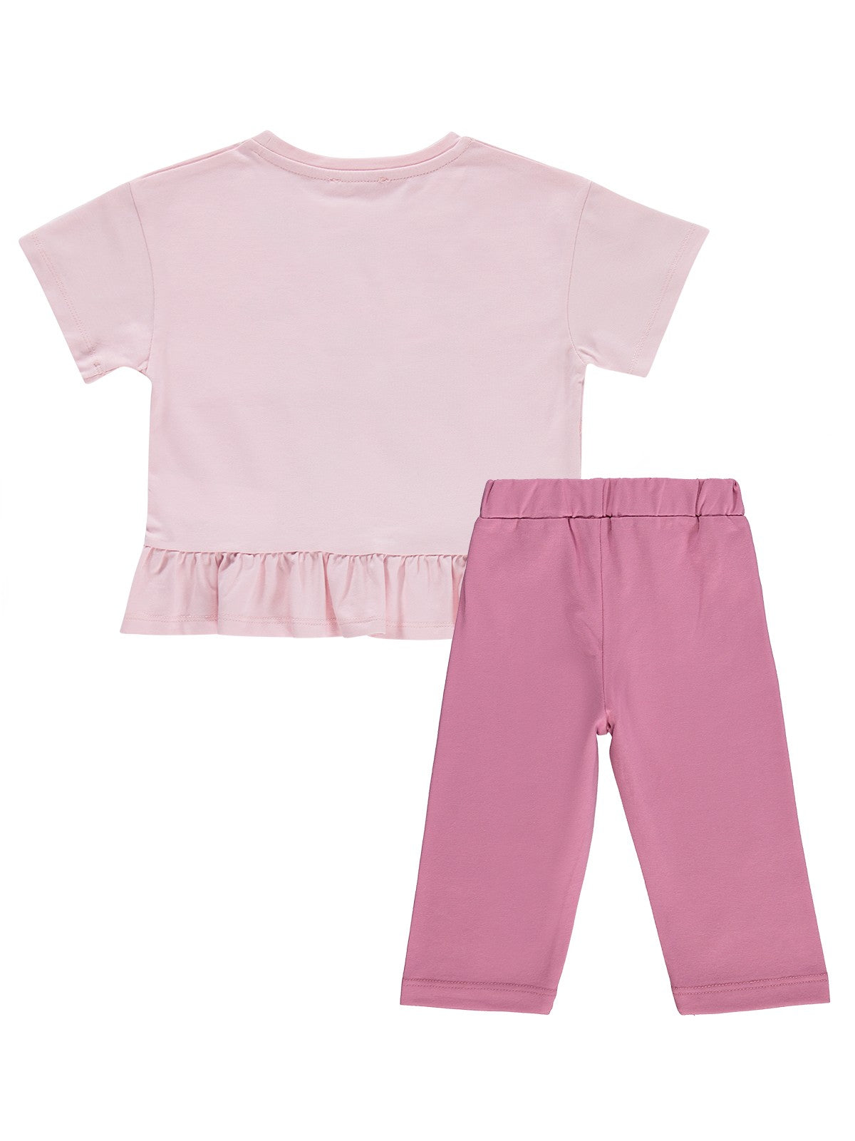 Civil Girls Good Energy Clup Baskılı 2-5 Yaş Takım - Pudra