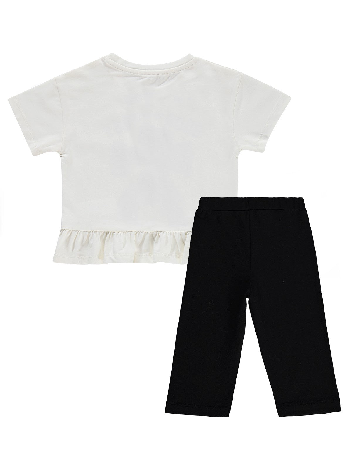 Civil Girls Good Energy Clup Baskılı 2-5 Yaş Takım - Ekru