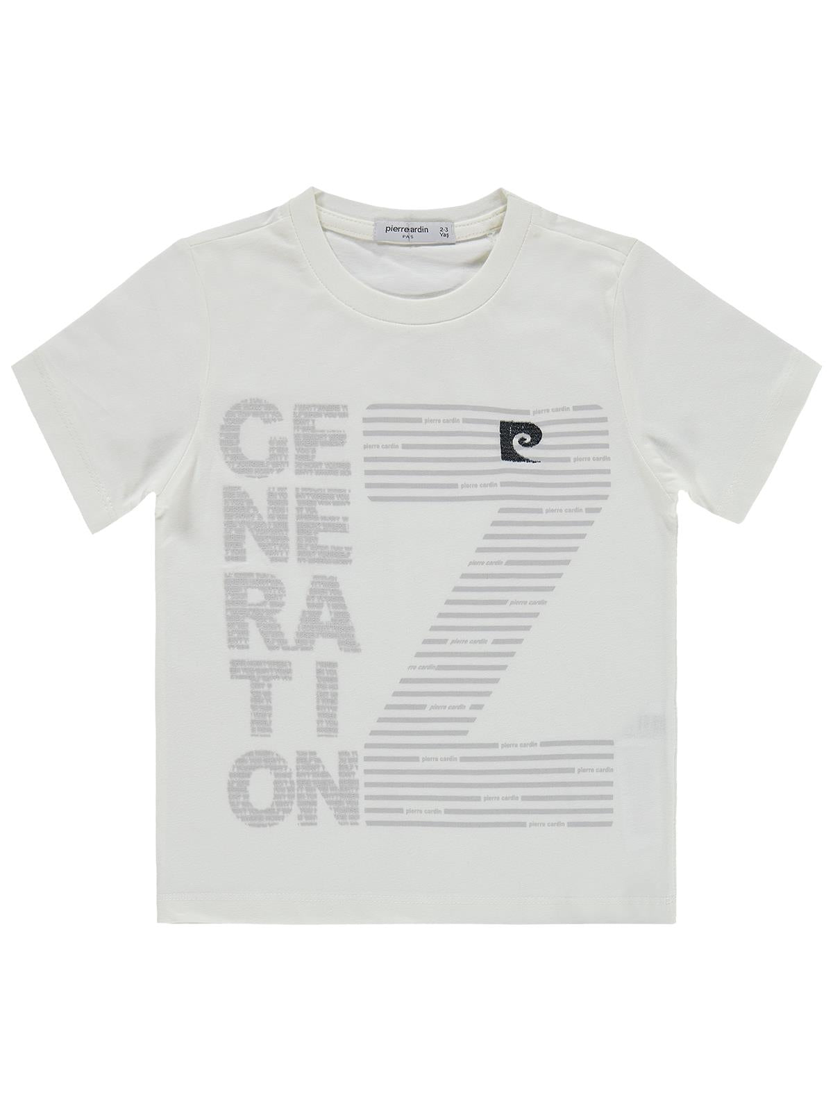 Pierre Cardin Z Baskılı Şortlu 2-5 Yaş Takım - Beyaz