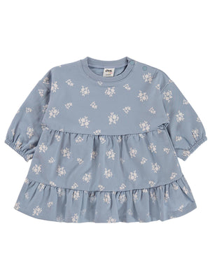 Civil Baby Çiçek Empirme Basic 6-18 Ay Elbise - Mavi