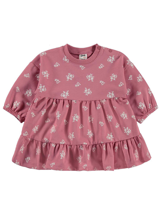 Civil Baby Çiçek Empirme Basic 6-18 Ay Elbise - Pembe