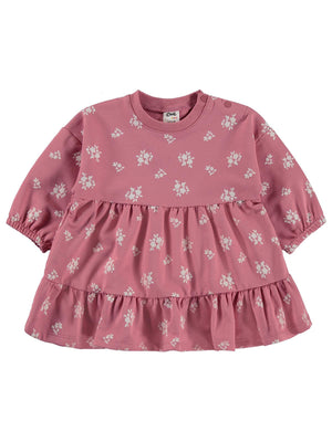 Civil Baby Çiçek Empirme Basic 6-18 Ay Elbise - Pembe