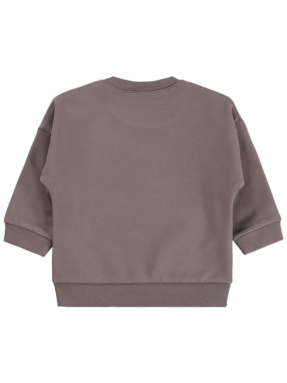 Civil Baby Tavşan Baskılı Basic 6-18 Ay Sweatshirt - Kahve
