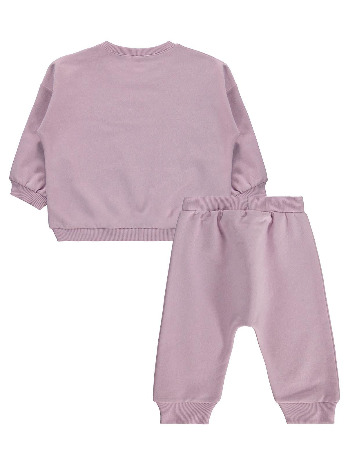 Civil Baby CVL Baskılı Basic 6-18 Ay Takım - Lila