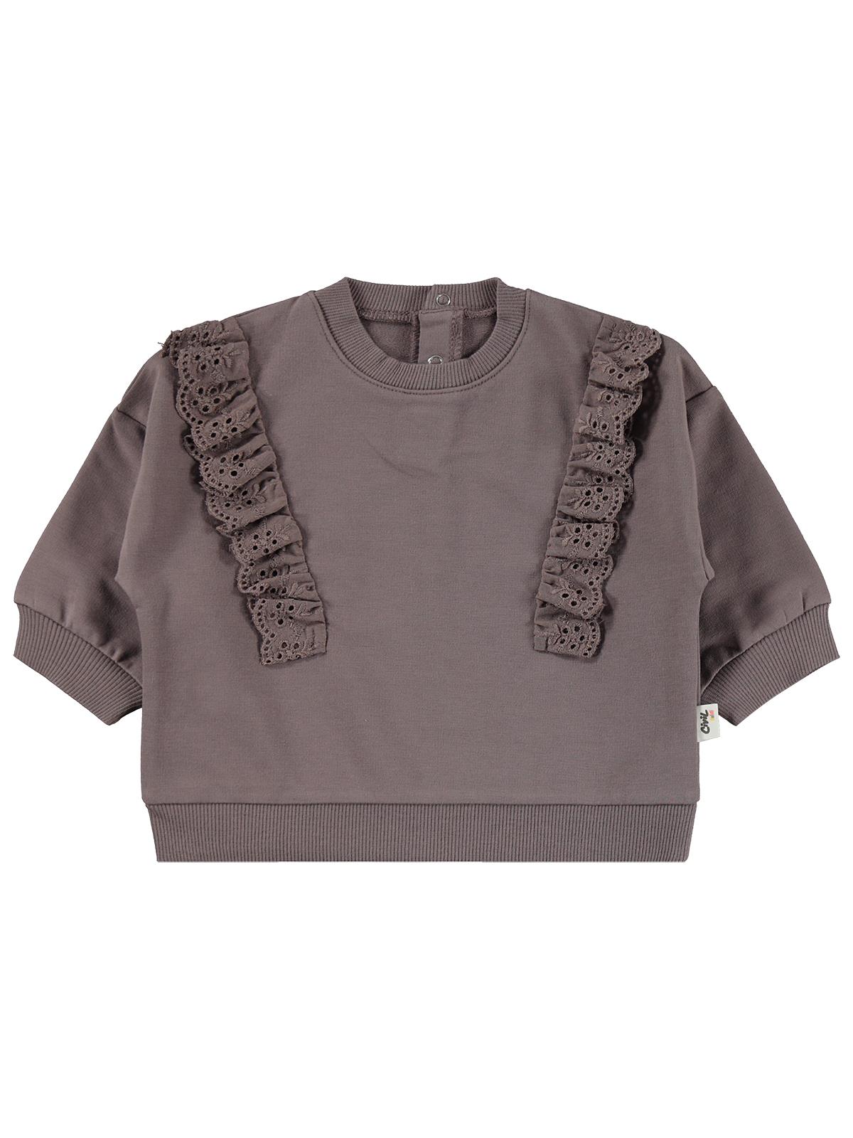 Civil Baby Fırfırlı Basic 6-18 Ay Takım - Kahve