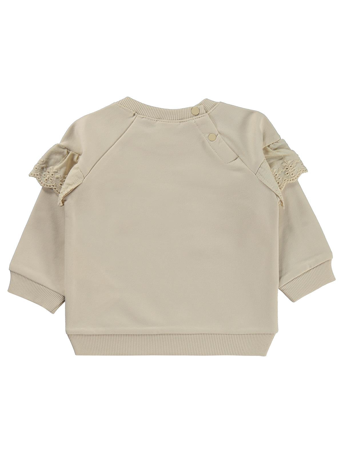 Civil Baby Fırfırlı Basic 6-18 Ay Sweatshirt - Bej