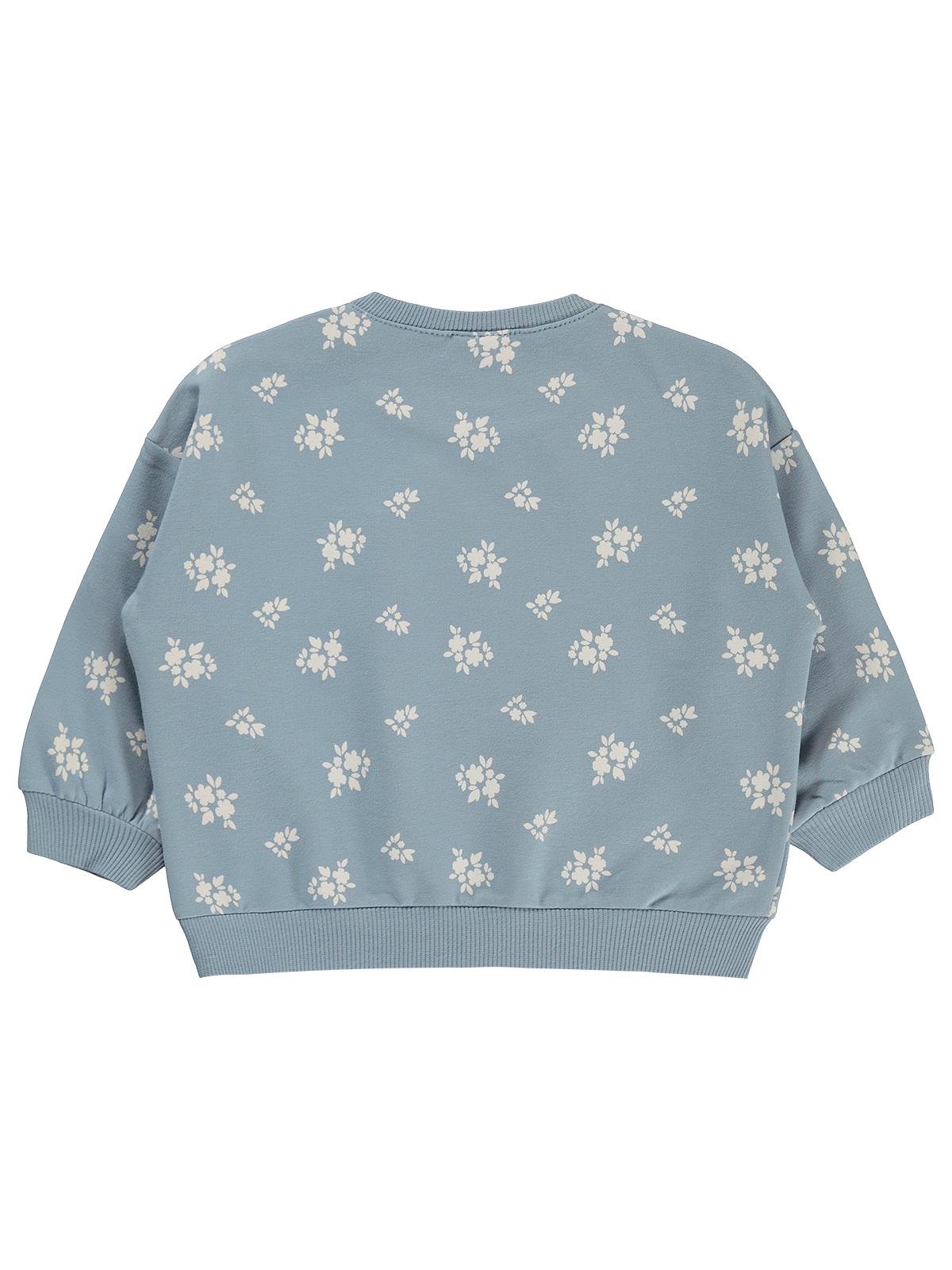 Civil Baby Çiçek Empirme Basic 6-18 Ay Sweatshirt - Mavi