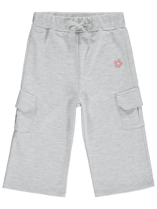 Civil Baby Çiçek Nakışlı Kargo Basic 6-18 Ay Eşofman Altı - Gri