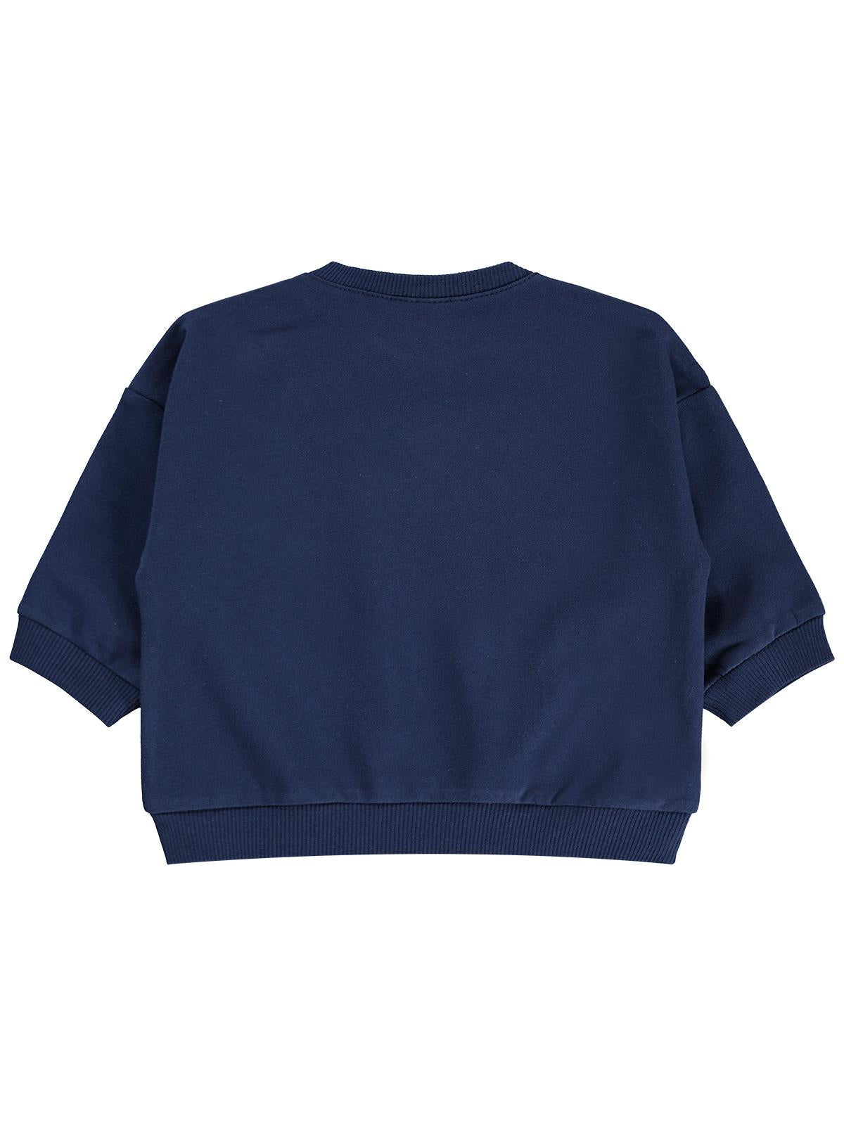 Civil Baby Çiçek Nakışlı Basic 6-18 Ay Sweatshirt - Lacivert