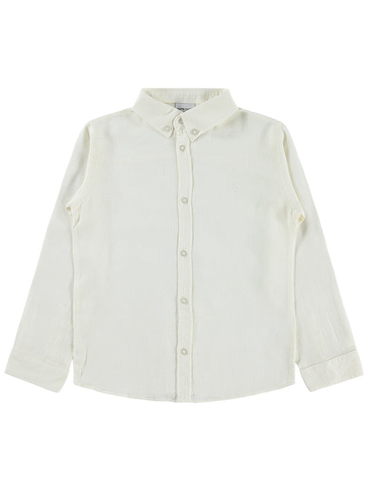 Pierre Cardin P Nakışlı 6-9 Yaş Gömlek - Beyaz