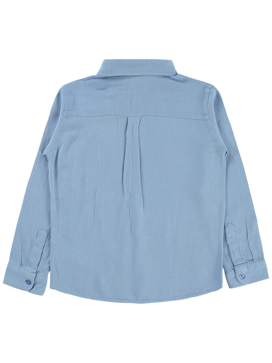 Pierre Cardin P Nakışlı 10-12 Yaş Gömlek - Mavi