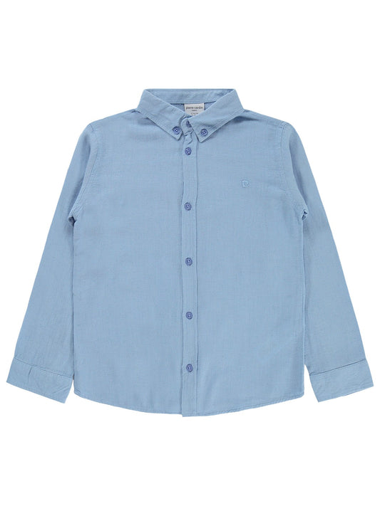 Pierre Cardin P Nakışlı 6-9 Yaş Gömlek - Mavi