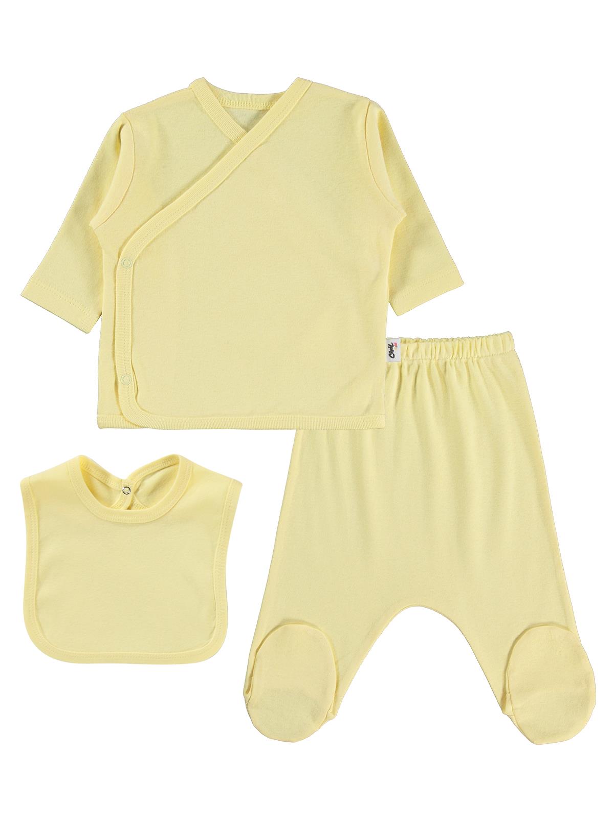 Civil Baby 3'Lü Basic 0-1 Ay Zıbın Takımları - Sarı