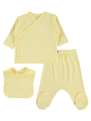 Civil Baby 3'Lü Basic 0-1 Ay Zıbın Takımları - Sarı