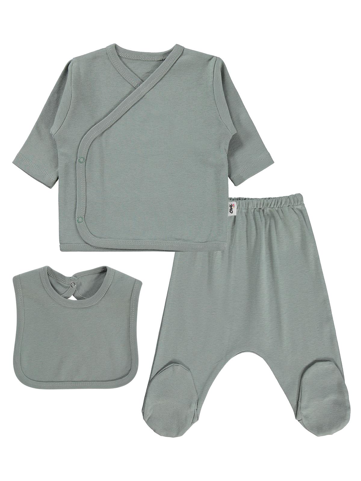 Civil Baby 3'Lü Basic 0-1 Ay Zıbın Takımları - Yeşil