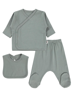 Civil Baby 3'Lü Basic 0-1 Ay Zıbın Takımları - Yeşil