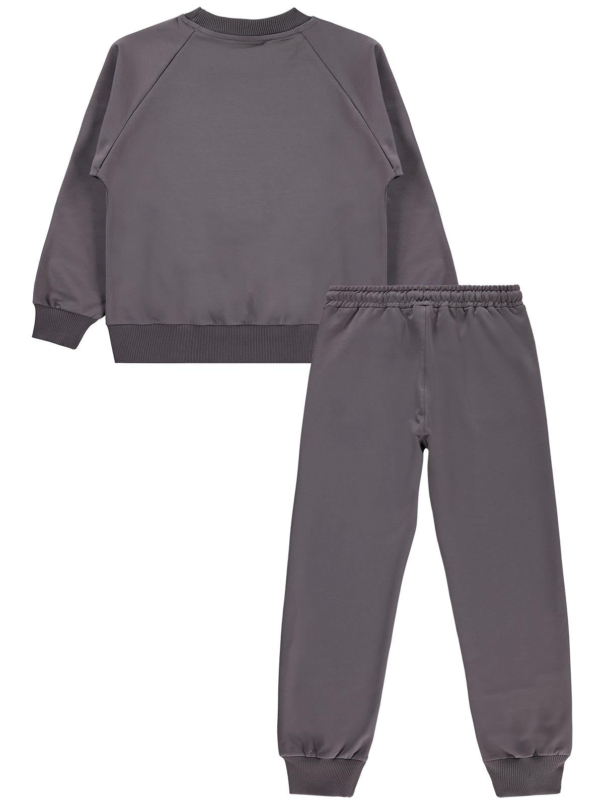 Mışıl Kids 1984 Nakışlı 10-13 Yaş Eşofman Takımı - Gri