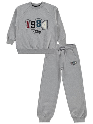 Mışıl Kids 1984 Nakışlı 10-13 Yaş Eşofman Takımı - Gri