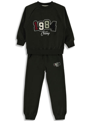 Mışıl Kids 1984 Nakışlı 6-9 Yaş Eşofman Takımı - Haki