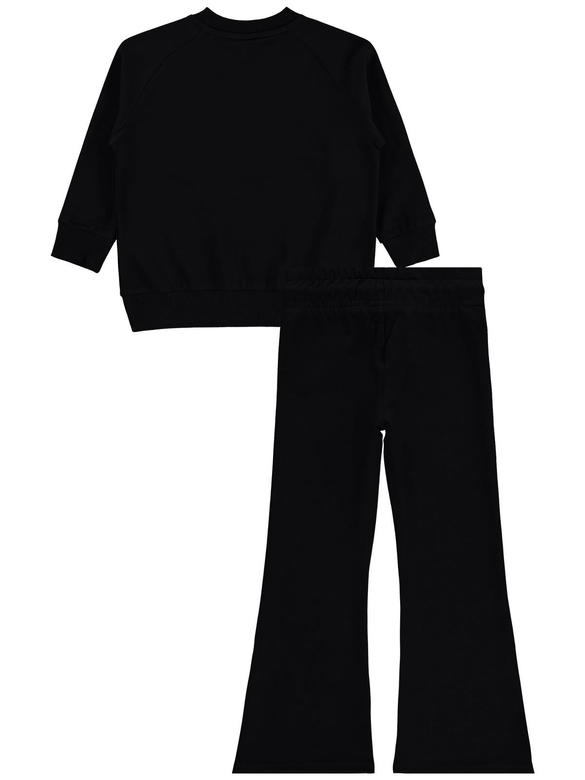 Mışıl Kids Paça Yırtmaçlı 6-9 Yaş Eşofman Takımı - Siyah