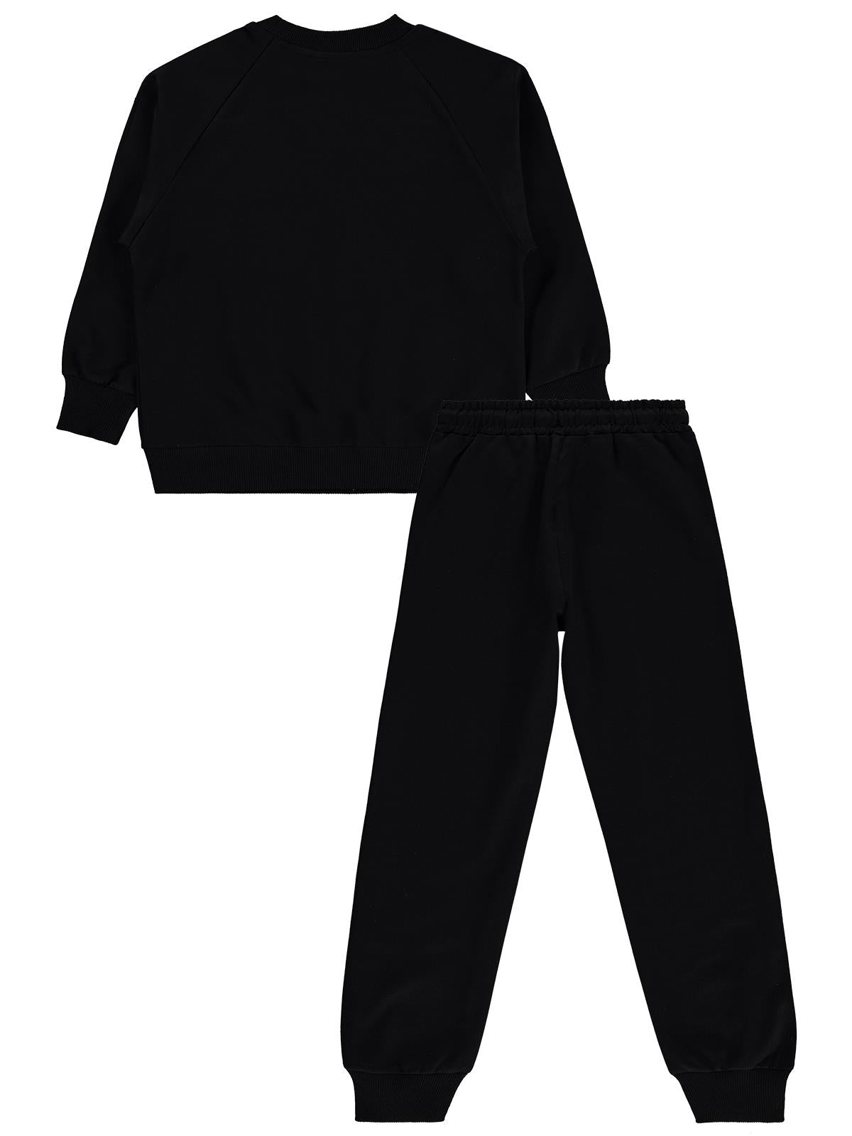 Mışıl Kids 1984 Nakışlı 10-13 Yaş Eşofman Takımı - Siyah