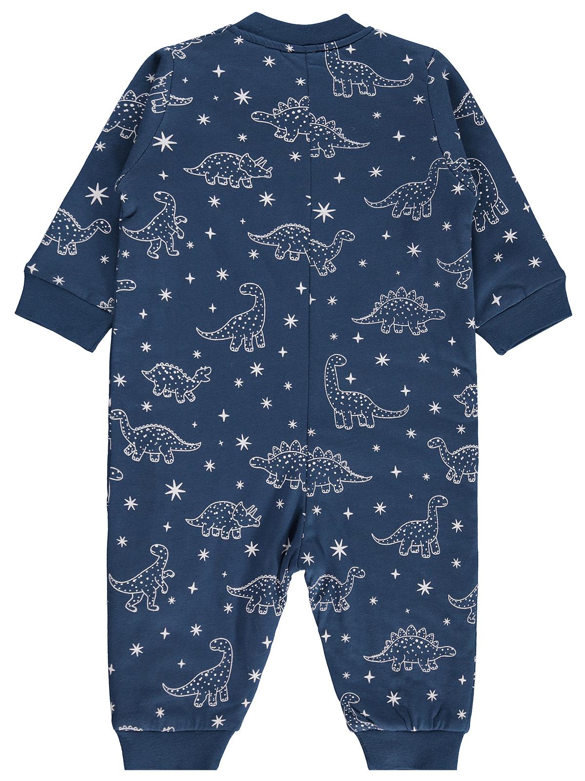 Civil Baby Dino Empirme | 1.2 TOG Uyku Tulumu| Pamuklu Süprem | Uzun Kollu Bisiklet Yaka - Lacivert