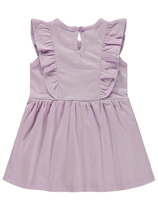 Civil Baby Kalp Baskı Çiçek 6-18 Ay Elbise - Lila