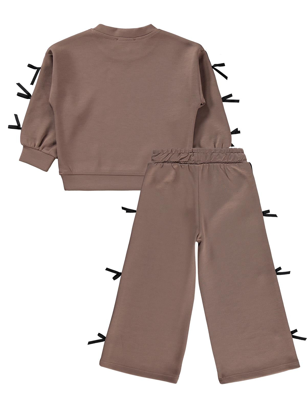 Civil Girls Kız Çocuk Fiyonklu 2-5 Yaş Eşofman Takımı - Bej