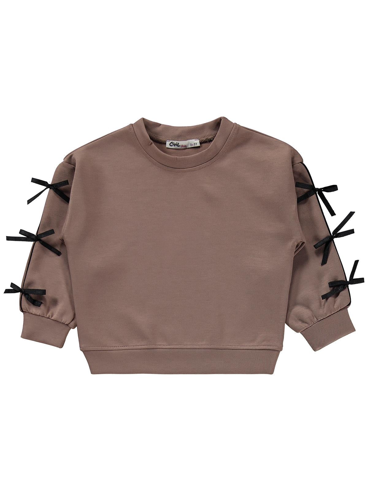 Civil Girls Kız Çocuk Fiyonklu 2-5 Yaş Eşofman Takımı - Bej