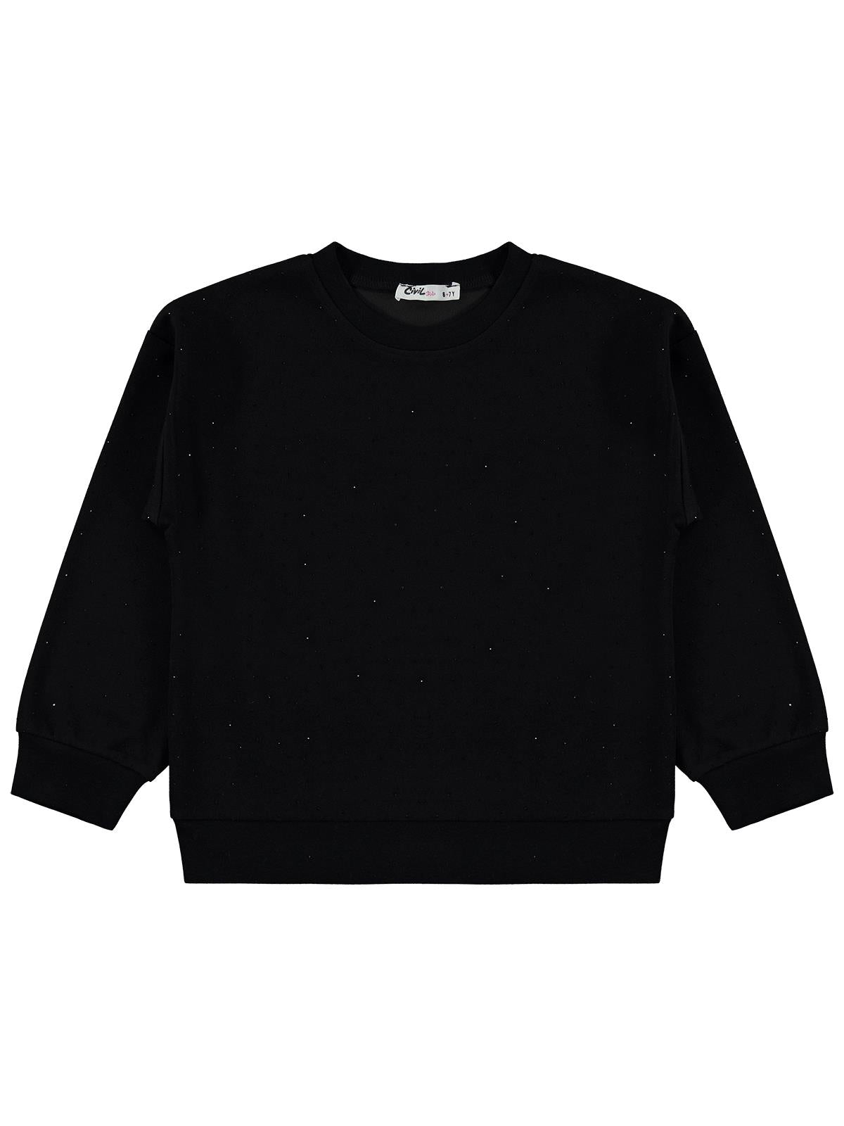 Civil Girls Kız Çocuk Taş Baskılı 6-9 Yaş Eşofman Takımı - Siyah