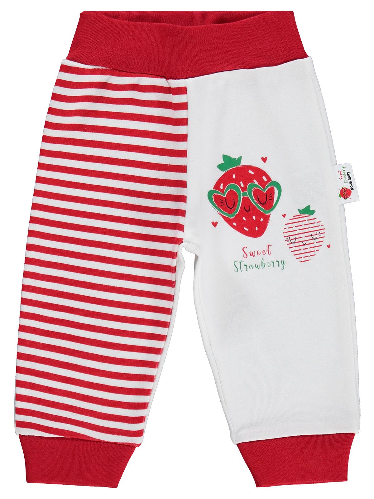 Nova Baby Çilek Kokulu Ribanalı 1-12 Ay Tek Alt Bebe - Ekru