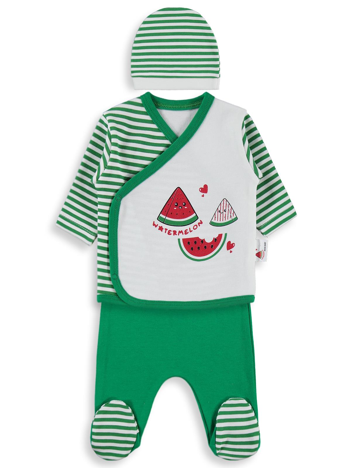 Nova Baby Karpuz Kokulu 5'li 0-3 Ay Zıbın Takımları - Ekru