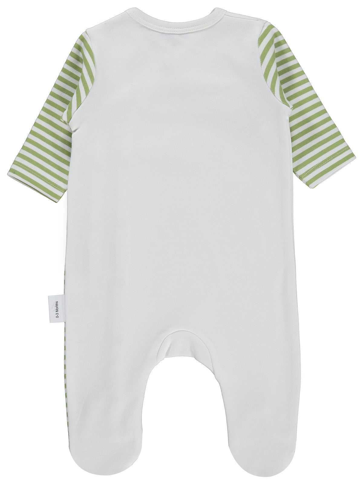 Nova Baby Yeşil Elma Kokulu Oval 1-6 Ay Tulum - Ekru