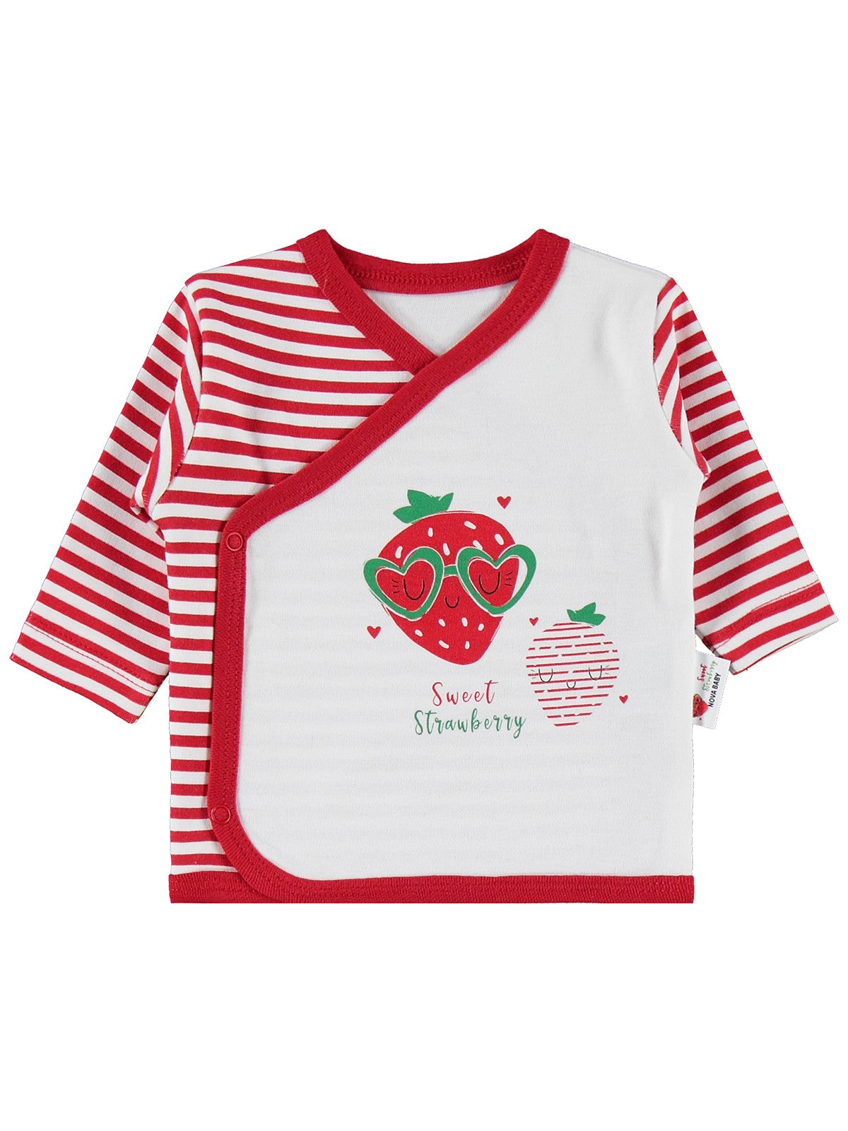 Nova Baby Kız Bebek Çilek Kokulu 5'Li 0-3 AY Zıbın Takımları - Ekru