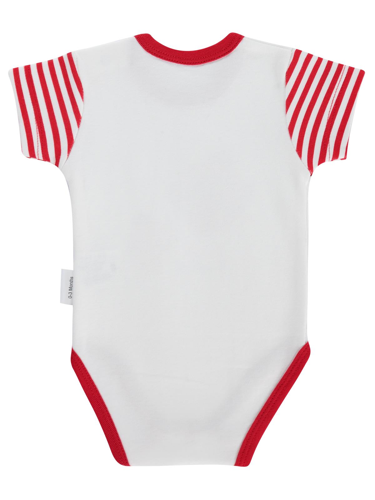 Nova Baby Çilek Kokulu Kısa Kol 0-9 Ay Çıtçıtlı Badi - Ekru