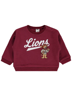 Civil Baby Aslan Nakışlı 6-18 Ay Sweatshirt - Bordo