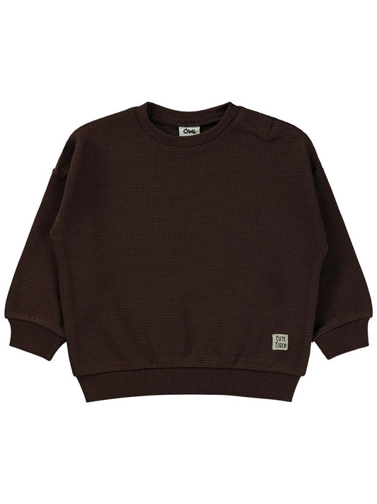 Civil Baby Basic 6-18 Ay Sweatshirt - Kahverengi