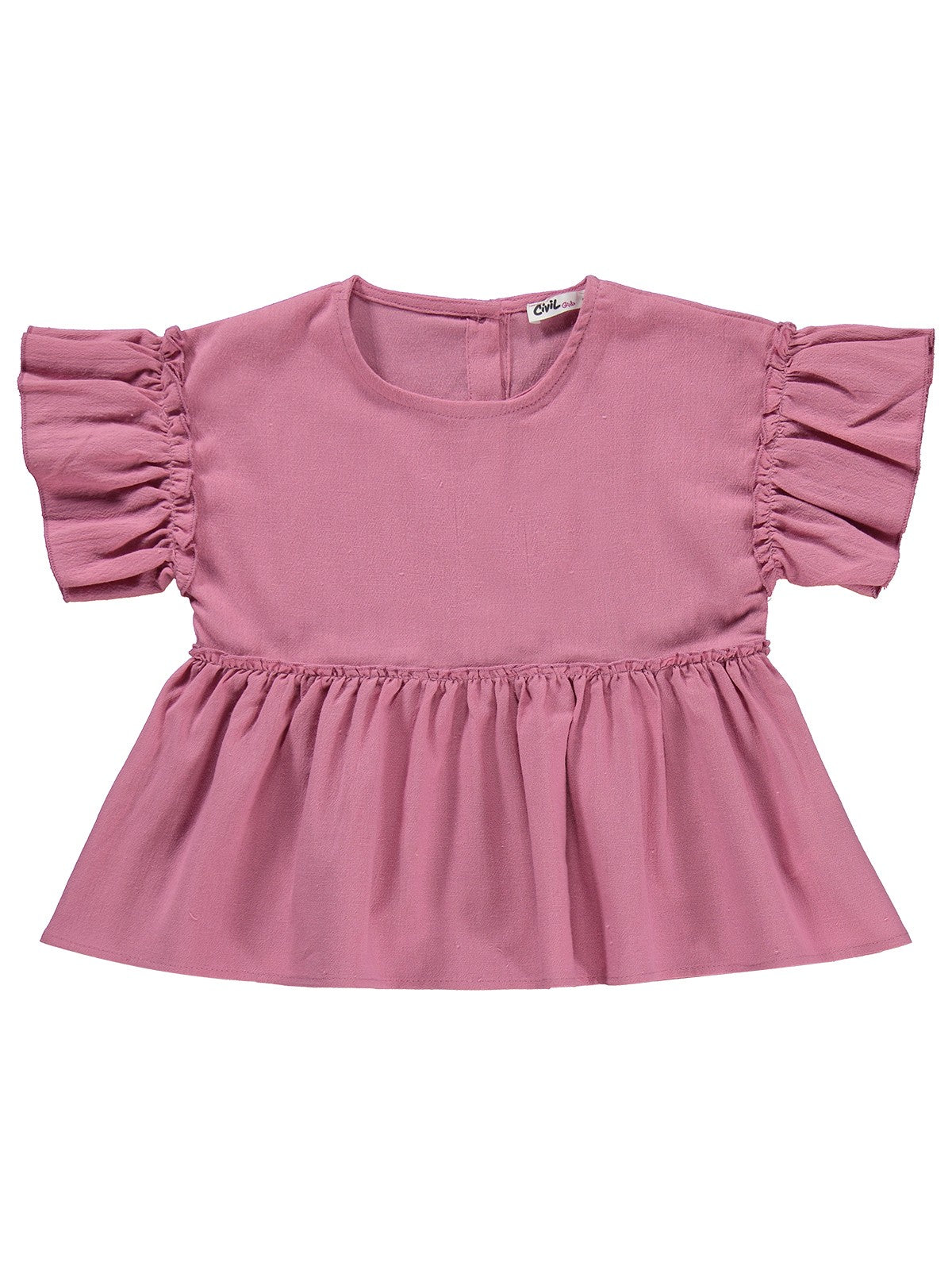 Civil Girls Volan Kol İkili 2-5 Yaş Takım - Pembe