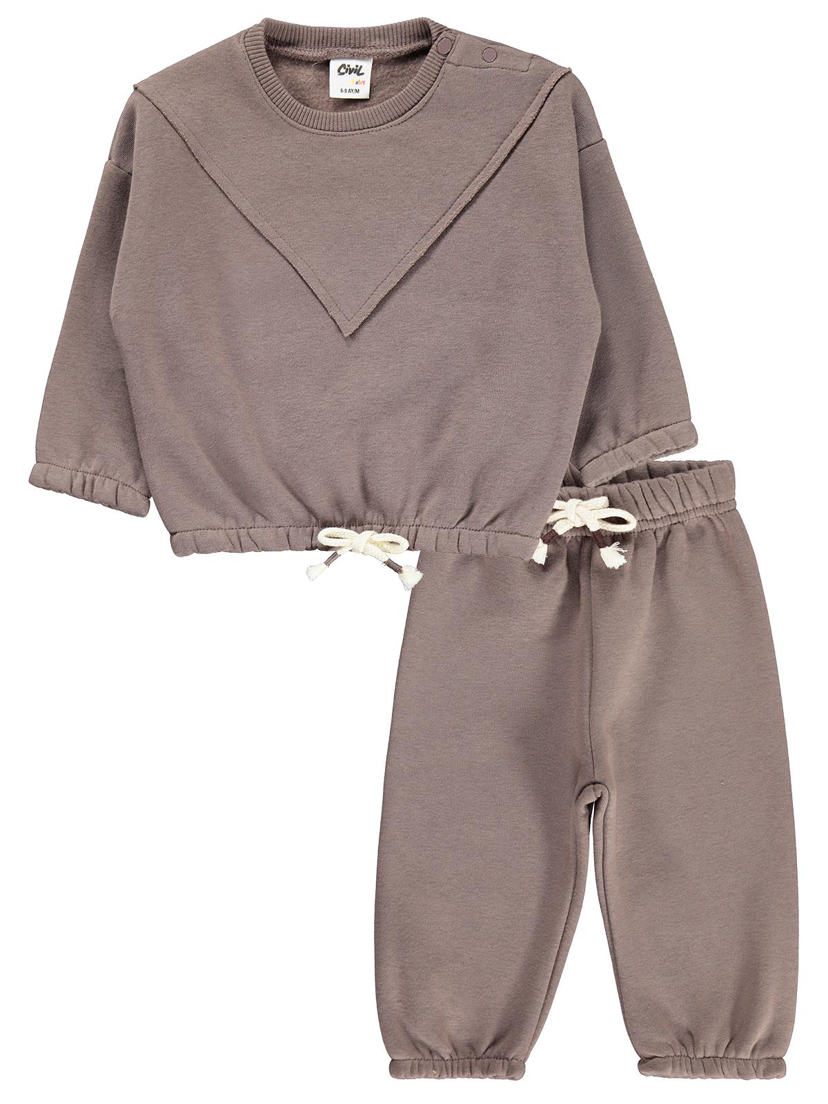Civil Baby Basic 6-18 Ay Takım - Kahve