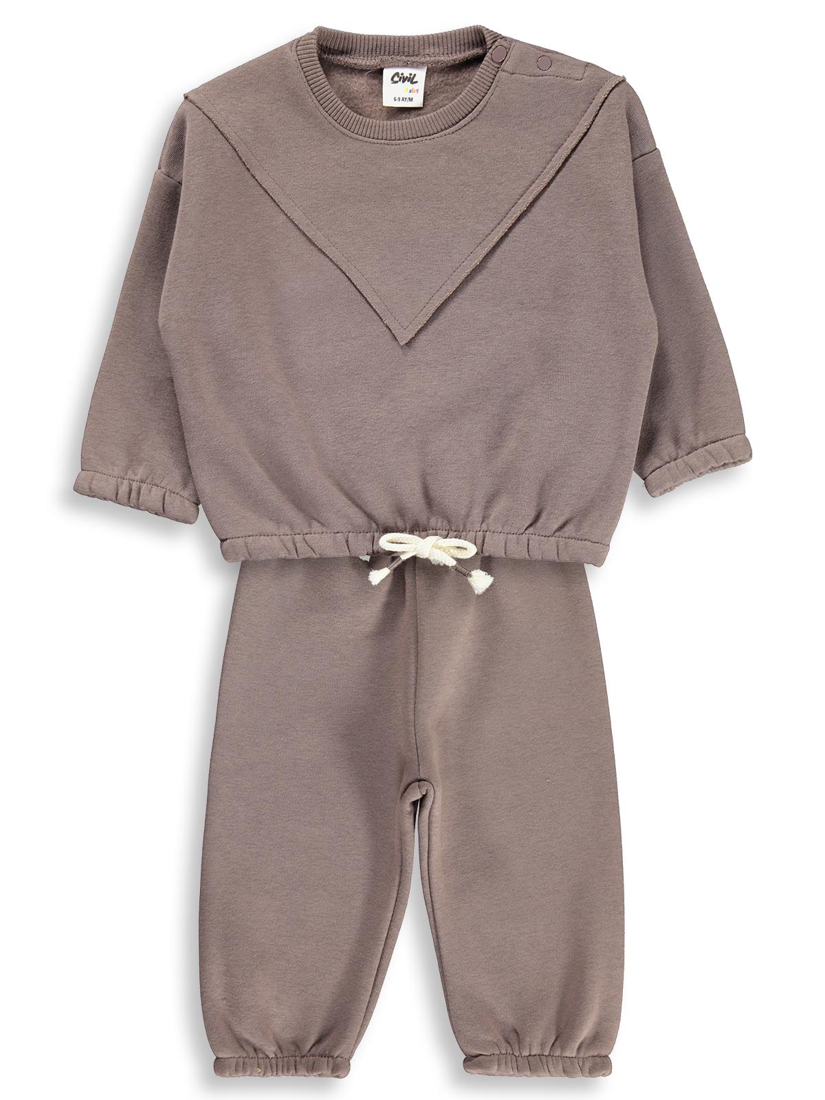 Civil Baby Basic 6-18 Ay Takım - Kahve
