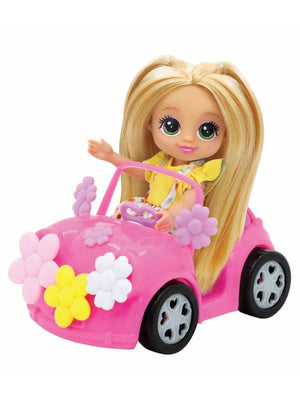 Sunman Oyuncak Bebek ve Mini Arabası - Fusya