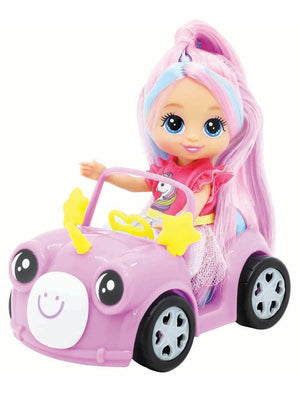 Sunman Oyuncak Bebek ve Mini Arabası - Lila