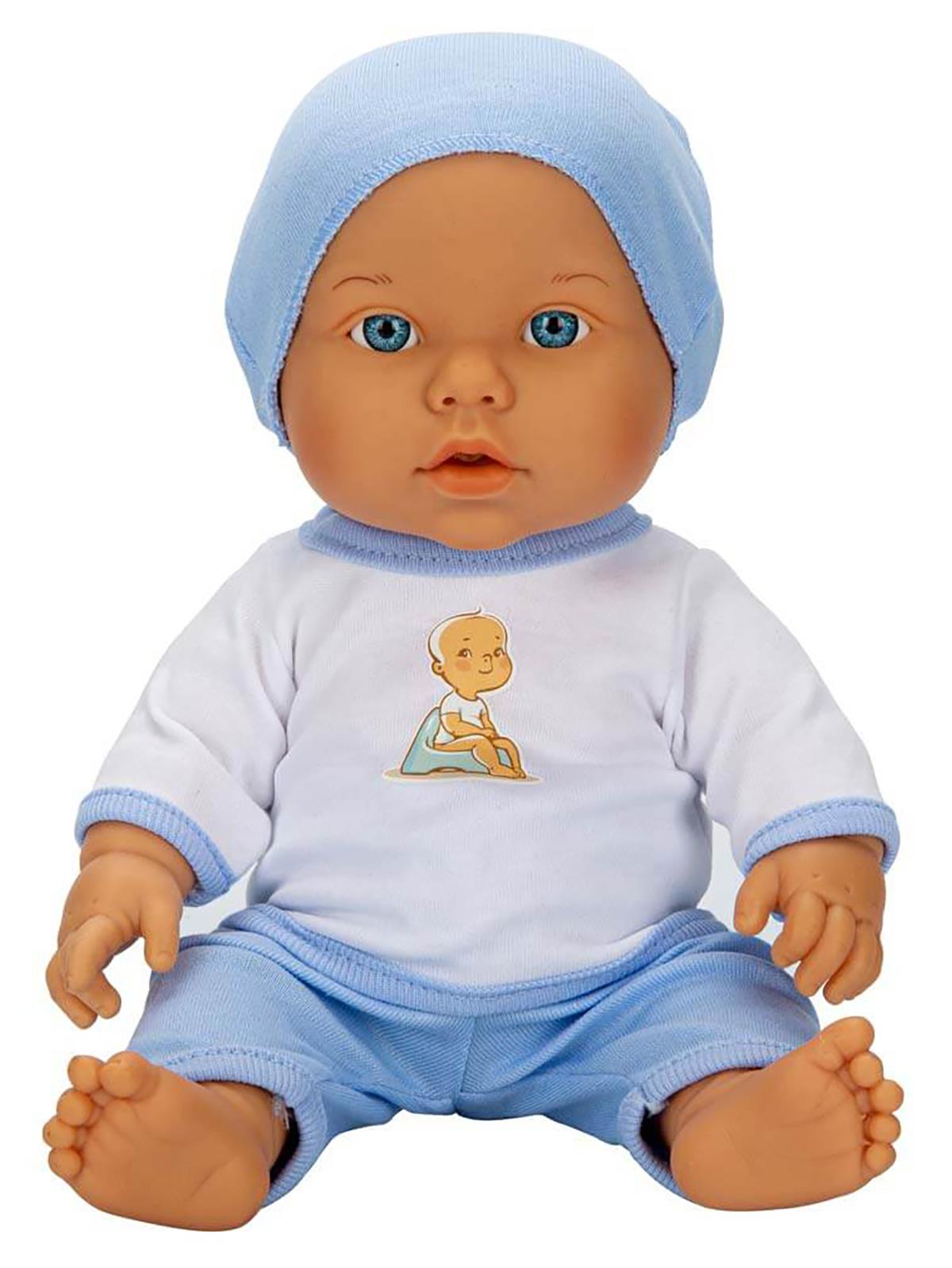 Bebelou Dollz n More Sesli Bebelou Toilet Time Bebek Seti 32 cm - Mavi