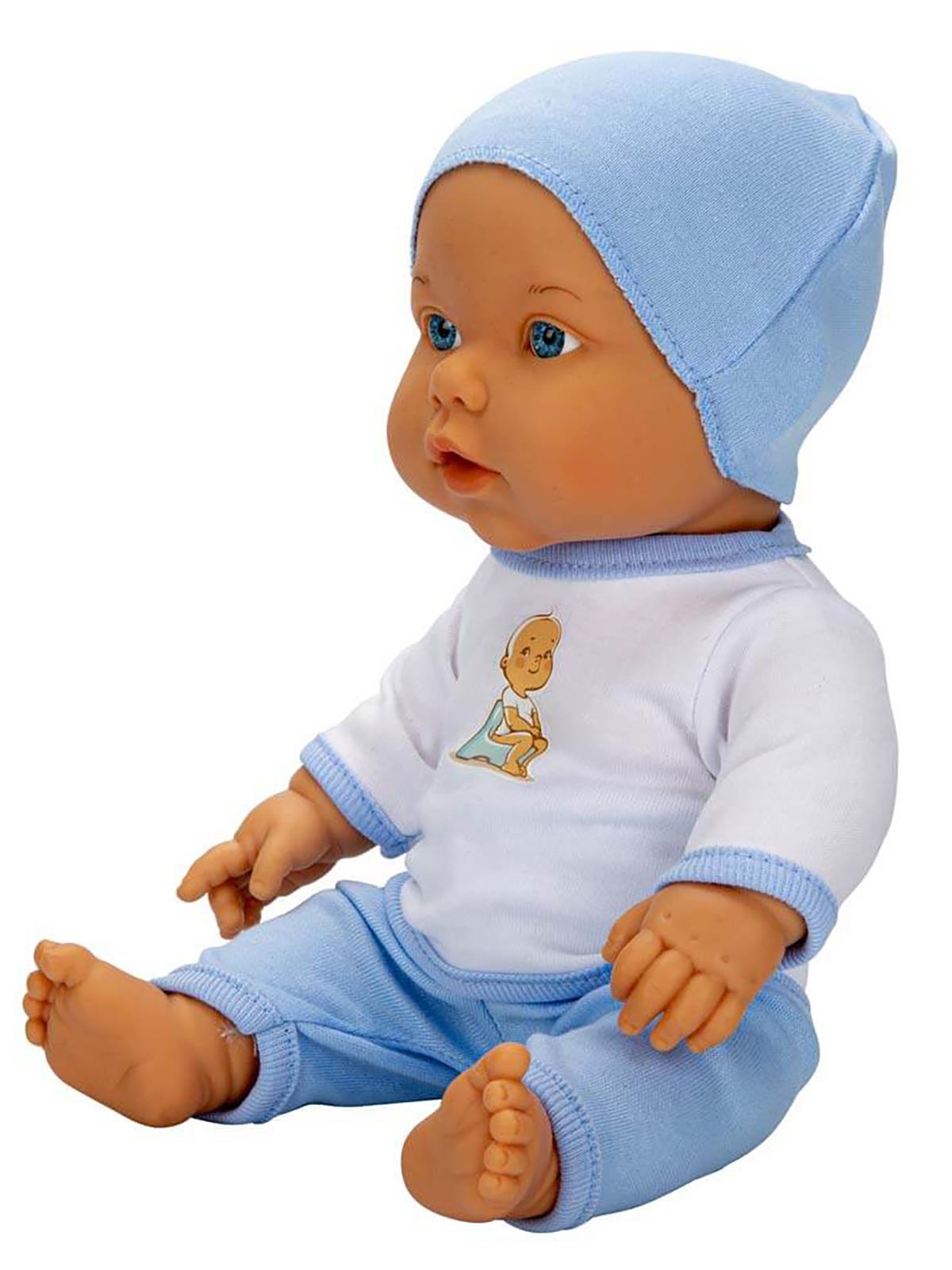 Bebelou Dollz n More Sesli Bebelou Toilet Time Bebek Seti 32 cm - Mavi