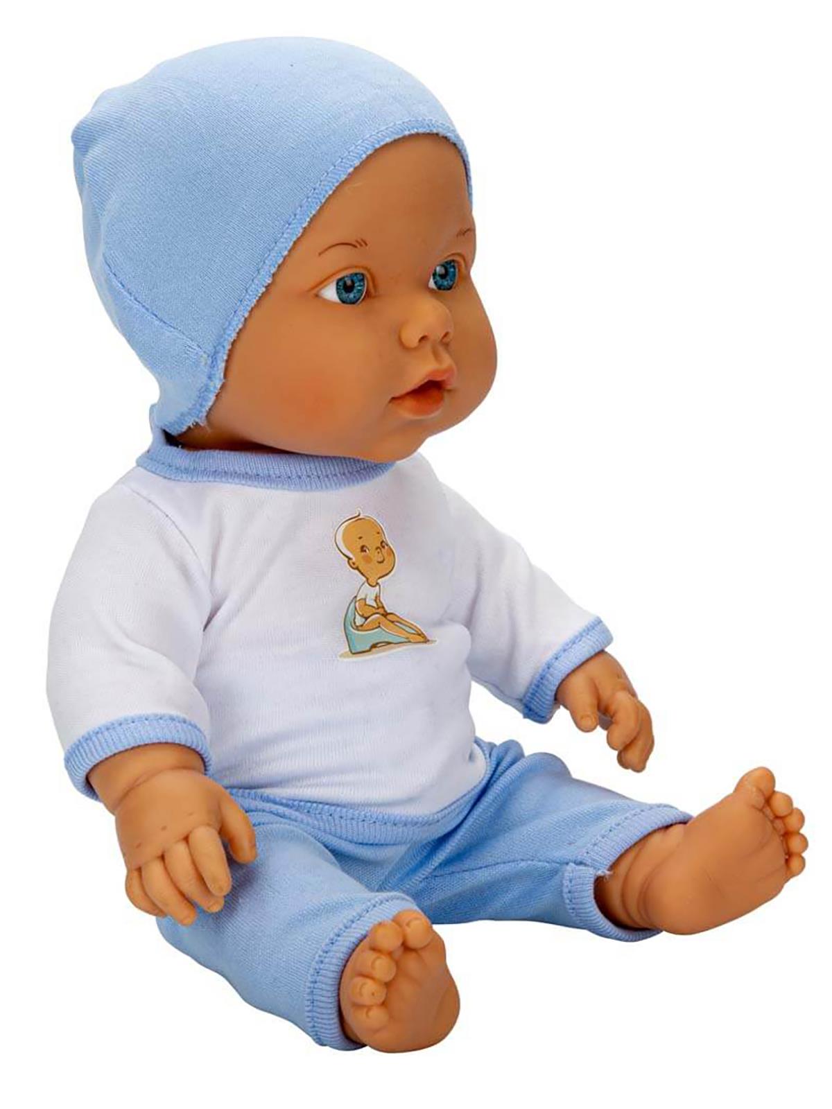 Bebelou Dollz n More Sesli Bebelou Toilet Time Bebek Seti 32 cm - Mavi