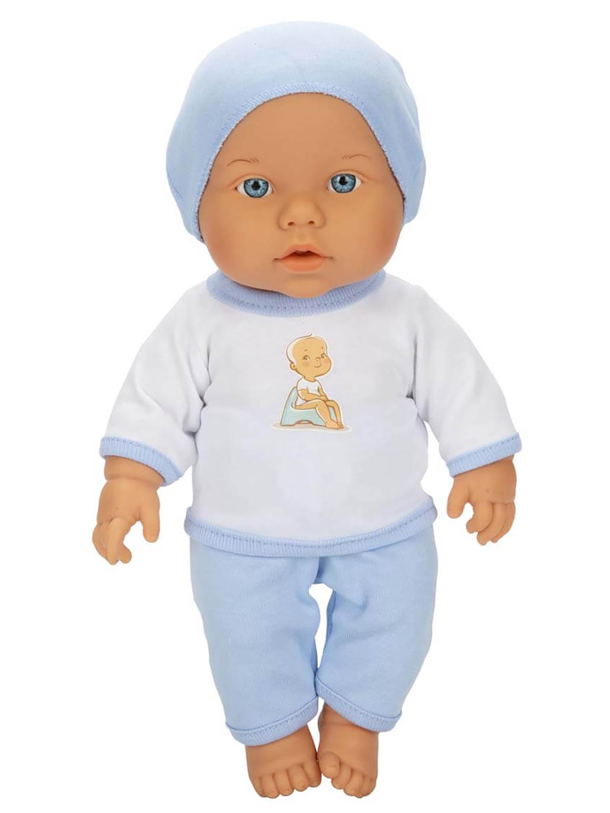 Bebelou Dollz n More Sesli Bebelou Toilet Time Bebek Seti 32 cm - Mavi