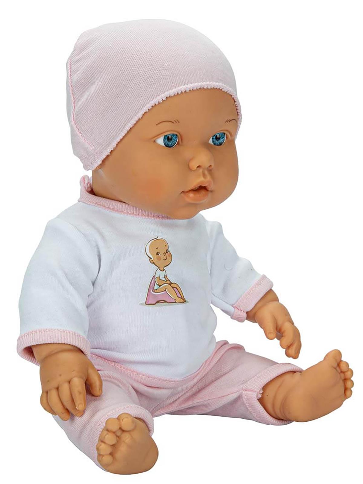 Bebelou Dollz n More Sesli Bebelou Toilet Time Bebek Seti 32 cm - Pembe