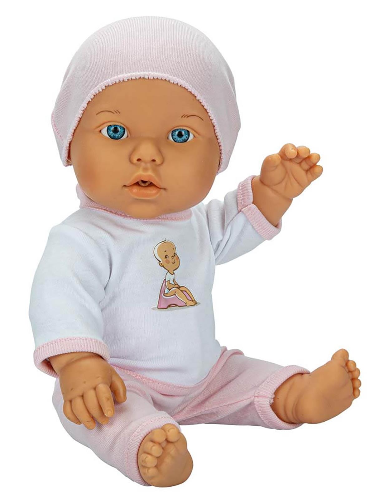 Bebelou Dollz n More Sesli Bebelou Toilet Time Bebek Seti 32 cm - Pembe