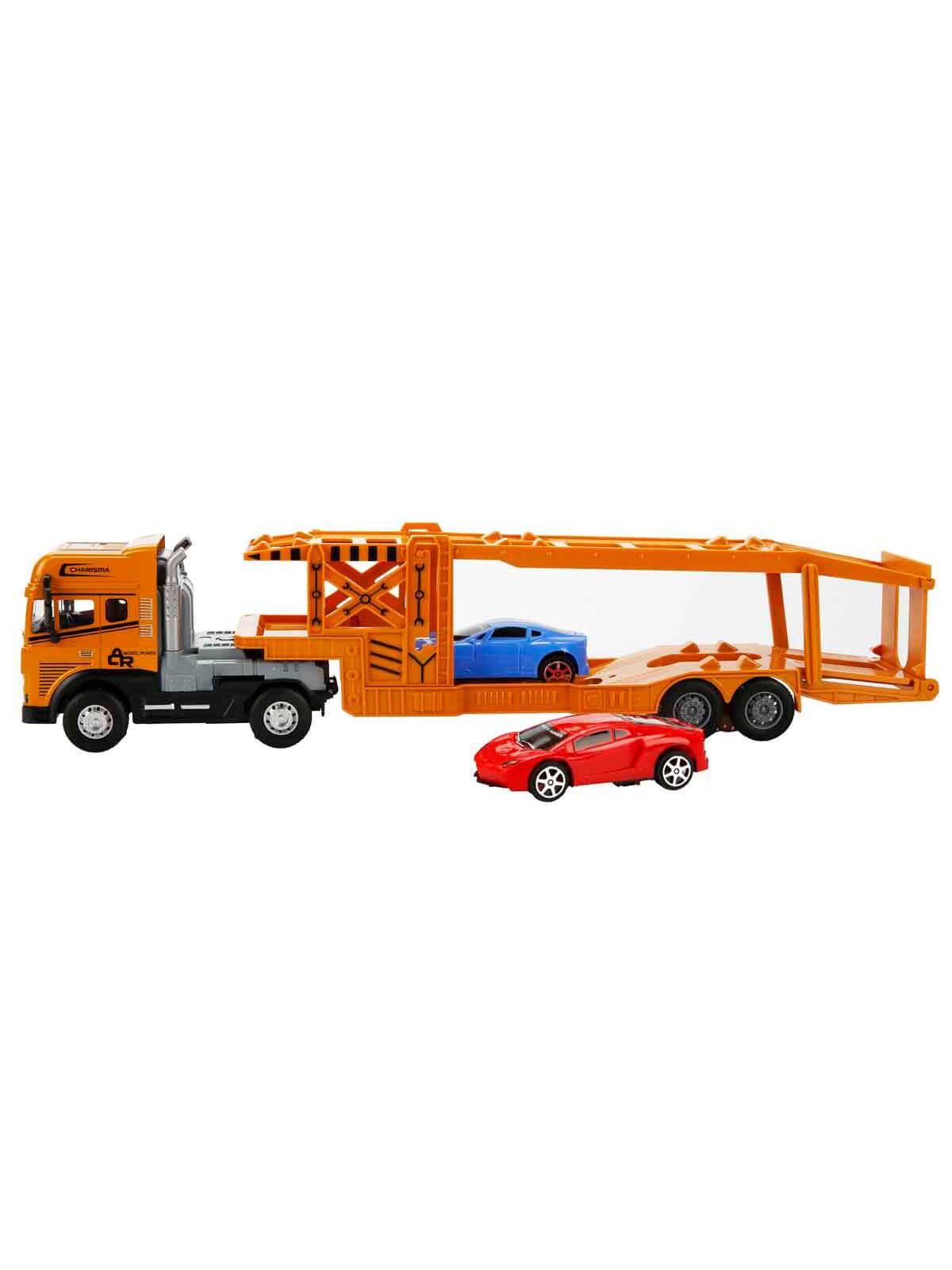 Maxx Wheels Sesli ve Işıklı Taşıyıcı Kamyon 40 cm - Turuncu